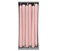 Nordring Lot de 12 bougies pointues, 2,3 x 25 cm, mauve, certifiées RAL, anti-goutte et à faible fumée, durée de combustion d'environ 8 heures, décoration de table et chandelier