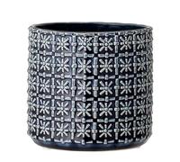 Nordring Pot de Fleur Cross - Pots de Fleurs décoratifs Couleur pour intérieur Style rétro créatif M (12,5 cm ø), Couleur pétrole, Céramique
