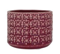 Nordring Pot de Fleur Cross - Pots de Fleurs décoratifs Couleur pour intérieur Style rétro créatif S (10 cm ø), Rouge, Céramique