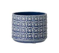 Nordring Pot de fleur Cross - Pots de Fleurs décoratifs Couleur pour intérieur Style rétro créatif S (10 cm ø), bleu, Céramique