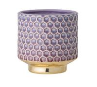 Nordring Pot de Fleur Goldy - Pots de Fleurs décoratifs Couleur pour intérieur Style rétro créatif M (12,5 cm ø), Violet, Céramique