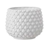 Nordring Pot de Fleur Pino - Pots de Fleurs décoratifs Couleur pour intérieur Style rétro créatif L (16,5 cm ø), Blanc, Céramique
