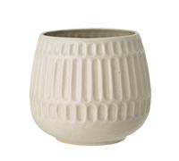 Nordring Pot de Fleur Riff - Pots de Fleurs décoratifs Couleur pour intérieur Style rétro créatif L (16,5 cm ø), Vert Clair, Céramique