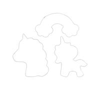 Nordwik Emporte pièces Nordwik en forme de licorne. 3 pièces Acier inoxydable