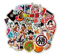 Norinoya Lot de 50 Autocollants Anime Dradon Ball pour Ordinateur Portable, Casque, Décoration de Réfrigérateur - Fournitures de Fête (Dradon Ball)