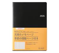 Noritsu NOLTY 9627 Carnet de notes à partir d'avril 2026, format A5, semainier Reflex 3, noir