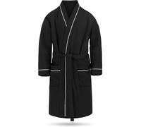 normani Peignoir court noir / blanc, Taille 4XL