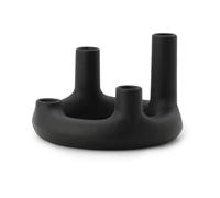 Normann Copenhagen Bougeoir Trin Noir. Ø17.7x11.8 cm