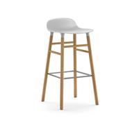 Normann Copenhagen Chaise de bar Form avec structure en bois - blanc - Chêne - 75 cm