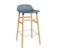 Normann Copenhagen Chaise de bar Form Chair pieds en chêne bleu