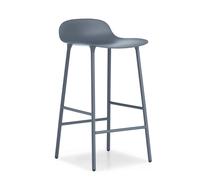 Normann Copenhagen Chaise de bar Form Chair pieds en métal bleu