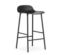 Normann Copenhagen Chaise de bar Form Chair pieds en métal Noir