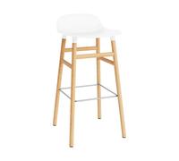 Normann Copenhagen Chaise de bar Form pieds en chêne 75 cm blanc
