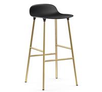 Normann Copenhagen Chaise de bar Form pieds en laiton 75 cm Noir