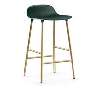 Normann Copenhagen Chaise de bar Form pieds en laiton Vert