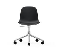 Normann Copenhagen Chaise de bureau Form avec base pivotante. fauteuil de bureau 5W noir. aluminium. roulettes
