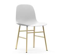 Normann Copenhagen Chaise Form pieds en laiton Blanc