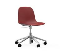 Normann Copenhagen Chaise pivotante à roulettes Form - aluminium - rouge