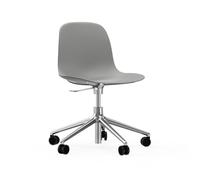Normann Copenhagen Chaise pivotante à roulettes Form - gris - aluminium