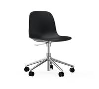 Normann Copenhagen Chaise pivotante à roulettes Form - noir - aluminium