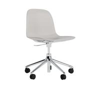 Normann Copenhagen Chaise pivotante à roulettes Form - warm grey - aluminium