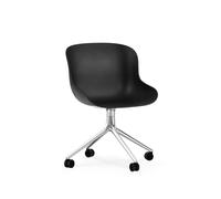 Normann Copenhagen Chaise Pivotante Hyg avec Roues Aluminium/ Noir