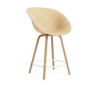 Normann Copenhagen Fauteuil avec accoudoirs Mat Bar Armchair 65 cm Hemp-hêtre-crème acier