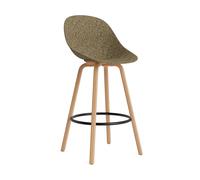 Normann Copenhagen Fauteuil avec accoudoirs Mat Bar Armchair 75 cm Seaweed-hêtre-acier noir