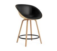 Normann Copenhagen Fauteuil avec accoudoirs Mat Bar Armchair habillé sur le devant 65 cm Ultra 41599-hemp-beech-black steel