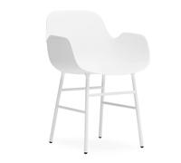 Normann Copenhagen Fauteuil Form pieds en métal Blanc