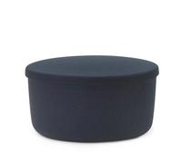 Normann Copenhagen Hide Pouf de Rangement Grand Acier Bleu