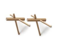 Normann Copenhagen Patère en bois Normann Sticks neutre lot de 2