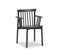 Normann Copenhagen Pind Chaise de Salle à Manger avec Accoudoirs en Bois de Frêne Teinté Noir