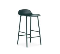 Normann Copenhagen Tabouret de bar Form bas green. pieds en acier laqué vert