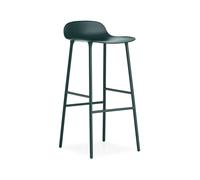 Normann Copenhagen Tabouret de bar Form haut green. pieds en acier laqué vert