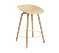Normann Copenhagen Tabouret Mat Barstool 65 cm Hemp-hêtre-crème acier