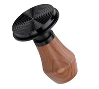 Normcore 51 mm Tampon à café pour expresso V4 - Tampon à ressort avec revêtement PVD en titane à base ondulée - Ressorts de remplacement de 6,8 kg / 11,3 kg / 13,6 kg, manche en noyer américain