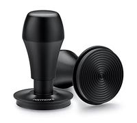 Normcore 58,5 mm Tampon à café expresso V4 - Base ondulée avec revêtement PVD en titane - Tampon à ressort - Ressorts de remplacement de 7 kg / 11 kg / 14 kg - Manche et support en aluminium anodisé