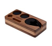 Normcore Station de tassage pour expresso, station de tamper en noyer américain naturel, support de base pour porte-filtre, tamper et distributeur de 54/58 mm, accessoires d'expresso