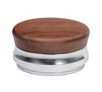 Normcore Tamper à café Espresso Palm de 58,5 mm, tampon à expresso avec base plate, tampon à café robuste avec véritable bois de noyer américain, profondeur réglable en hauteur compatible avec tous