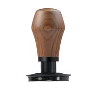 Normcore Tamper à café expresso V4.1 de 51 mm avec retour sonore clic, tampon à ressort avec revêtement PVD en titane et base ondulée, poignée en noyer américain véritable avec support en silicone