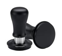 Normcore Tamper à café V5 de 58,5 mm, tampon à expresso à ressort avec 6 réglages de pression réglables, technologie Tri-Spring, base plate revêtue de titane, poignée en aluminium et support en