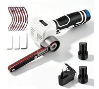 Normodic Ponceuse à Bande sans Fil, 12V 28000 U/Min AVCE 15 Bandes | Mini Ponceuse à Bande avec 2 x1500mAh Akkus, Ponceuse à Bande pour les Amateurs de Bricolage, pour le Bois et le Métal
