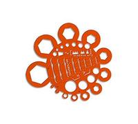 Normographe minerva trace écrous rond standard n.2 en plastique coloris orange