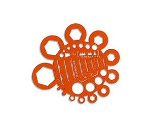 Normographe minerva trace écrous rond standard n.2 en plastique coloris orange