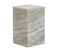 NORR11 Table d’appoint Cubism Travertin Silver. 30x30x50 cm