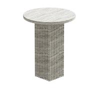NORR11 Table d’appoint Soho Silver travertin. Ø40x50 cm