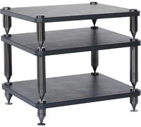 Norstone Étagère pour meuble COMO 3 – finitions haut de gamme, cuir noir, acier massif inoxydable