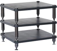 Norstone Étagère COMO 2 – Finitions très haut de gamme, habillage cuir noir, acier massif inoxydable