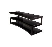 Norstone Esse Curve Noir satiné verres Noirs - Meuble TV